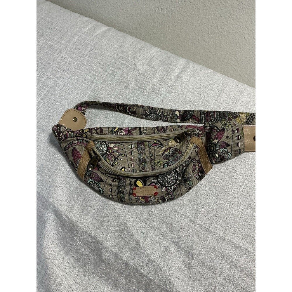 Sakroots Owl Floral Canvas Belt Bag Fanny Pack Crossbody Waist Pouch Boho